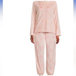 NWT Disney Women's Minnie Mouse Long Sleeve Top and Pants sz L